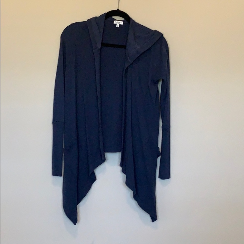 Splendid Thermal Cardigan with Hood